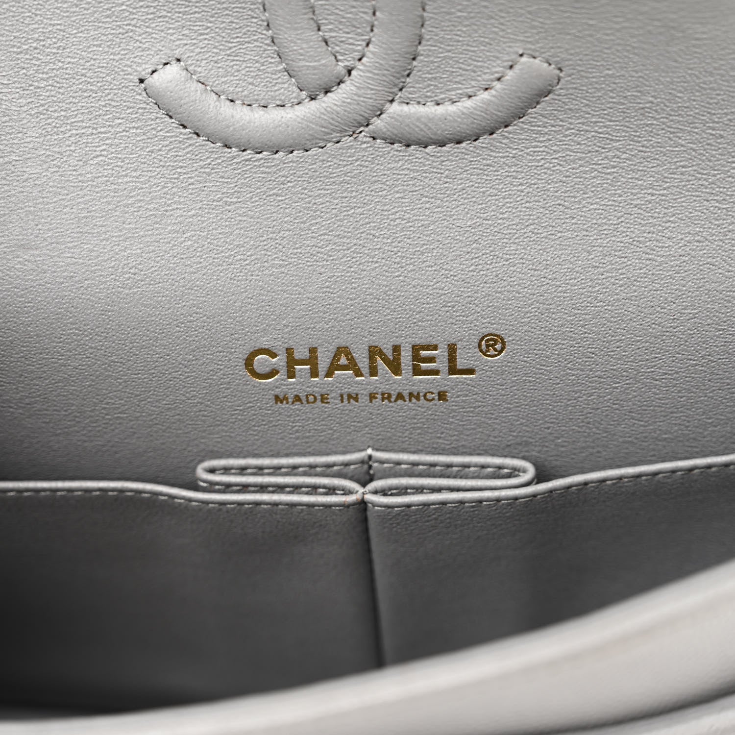Chanel Caviar Quilted Small Double Flap Grey 6 of 10