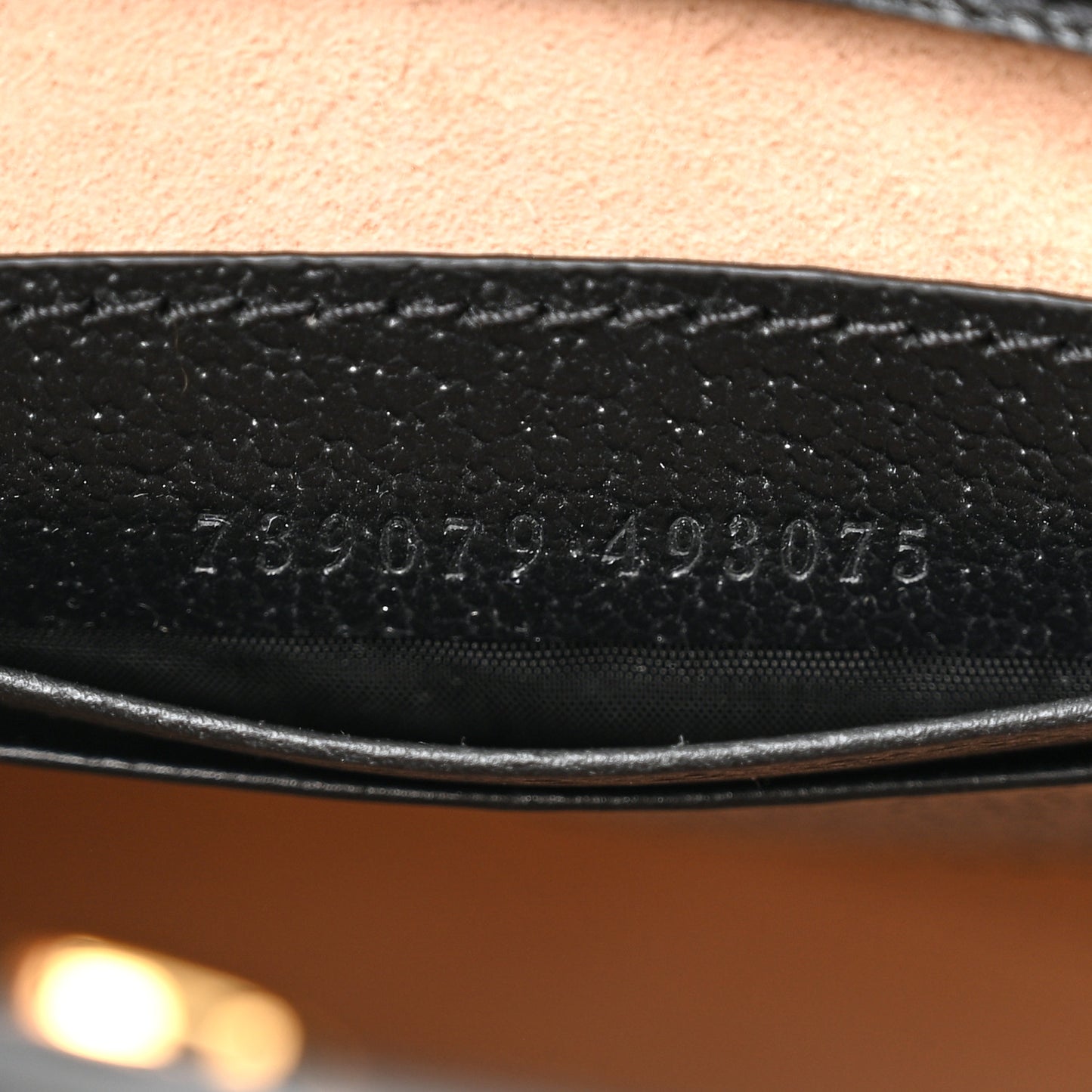 Textured Dollar Calfskin Mini Diana Tote Bag Black Dusty Grey