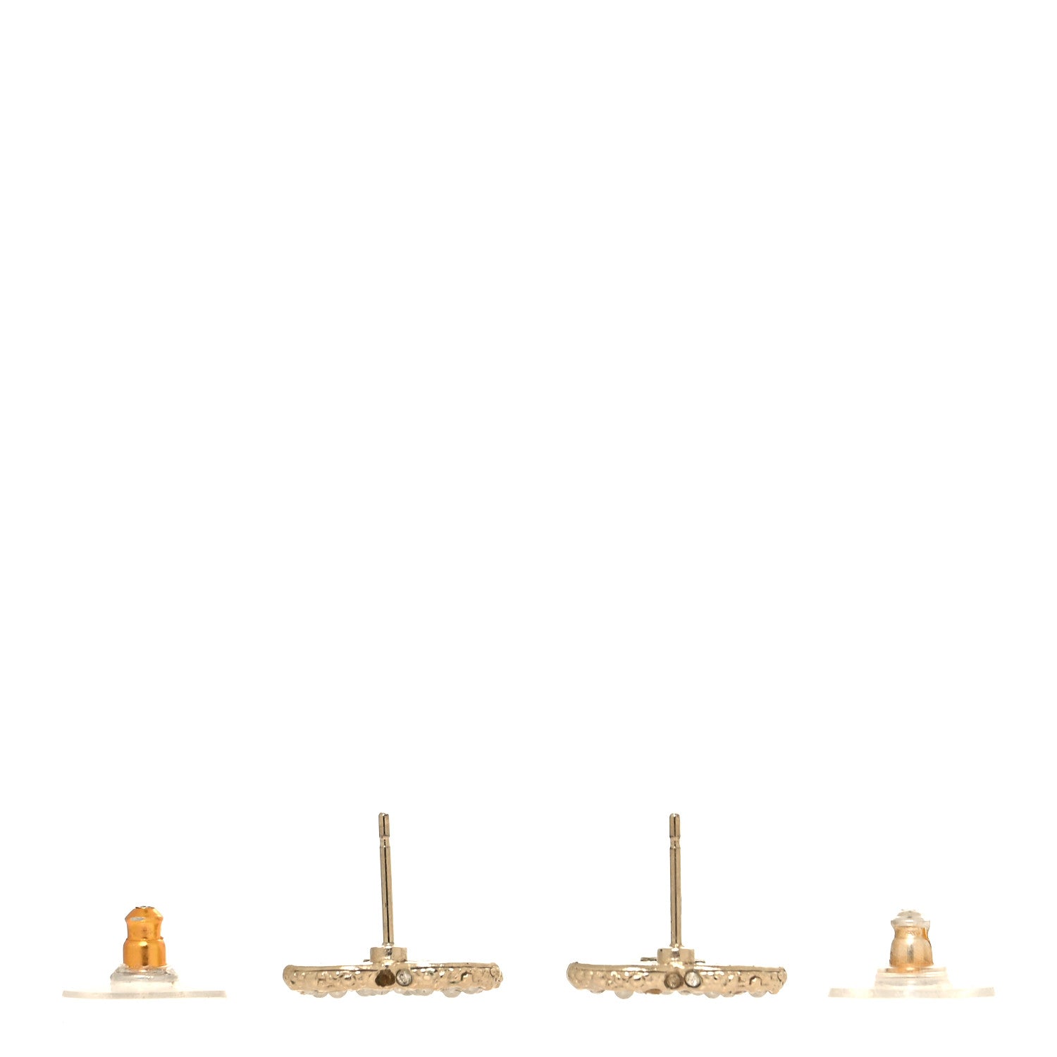 Chanel Pearl Crystal CC Earrings Gold 3 of 5