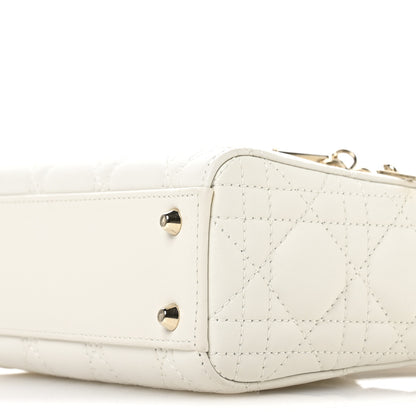 Christian Dior Lambskin Cannage Mini Lady Dior White 9 of 10