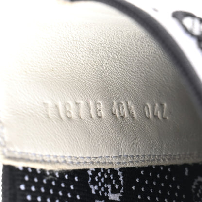 Gucci Dali Soft Calfskin Technical Jersey Knit GG Monogram Ankle Boots 40.5 White Great White Black 7 of 9