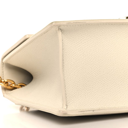 Christian Dior Grained Calfskin 30 Montaigne East West Chain Flap Bag Off White 9 of 12