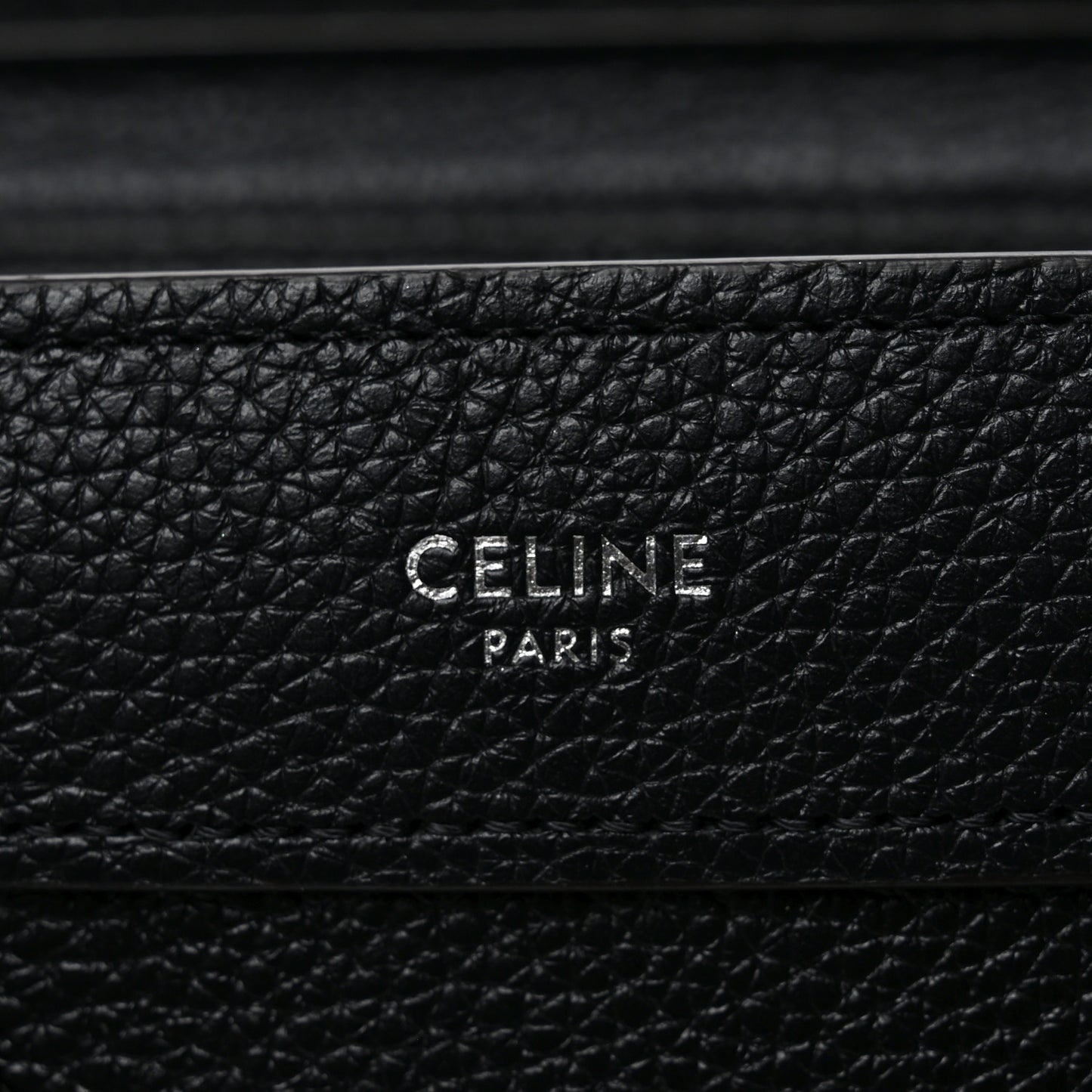 Drummed Calfskin Nano Luggage Black