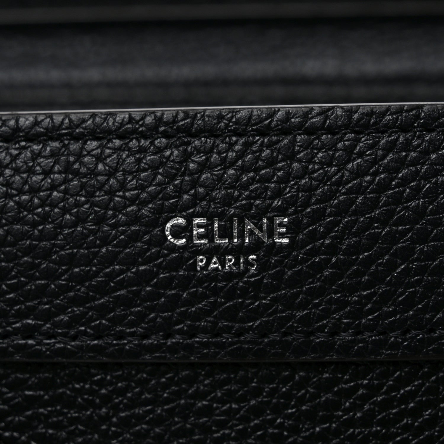 Celine Drummed Calfskin Nano Luggage Black 6 of 10