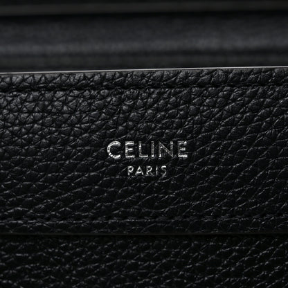 Celine Drummed Calfskin Nano Luggage Black 6 of 10