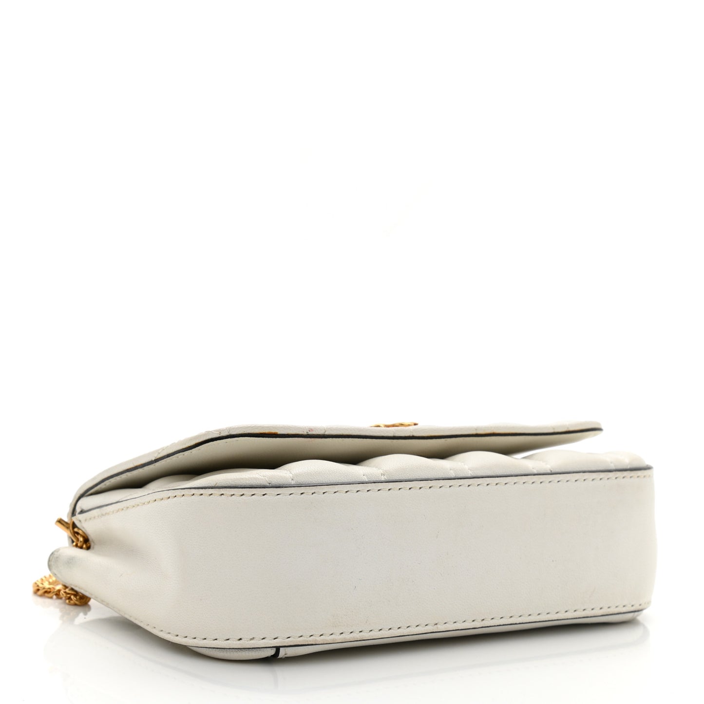 Virtus Mini Wallet Chain Crossbody White