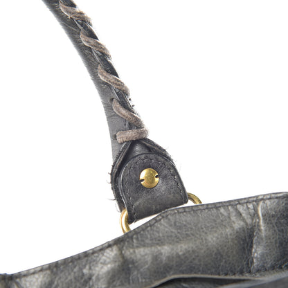 Balenciaga Agneau Laser Cut Cross Classic Gold Hardware City Grey 11 of 12