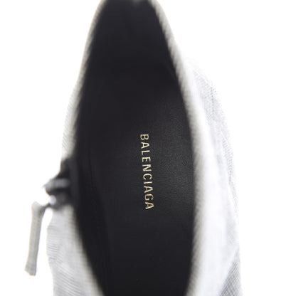 Balenciaga Wool Checked Knife Pointy Toe Boots 37 6 of 6