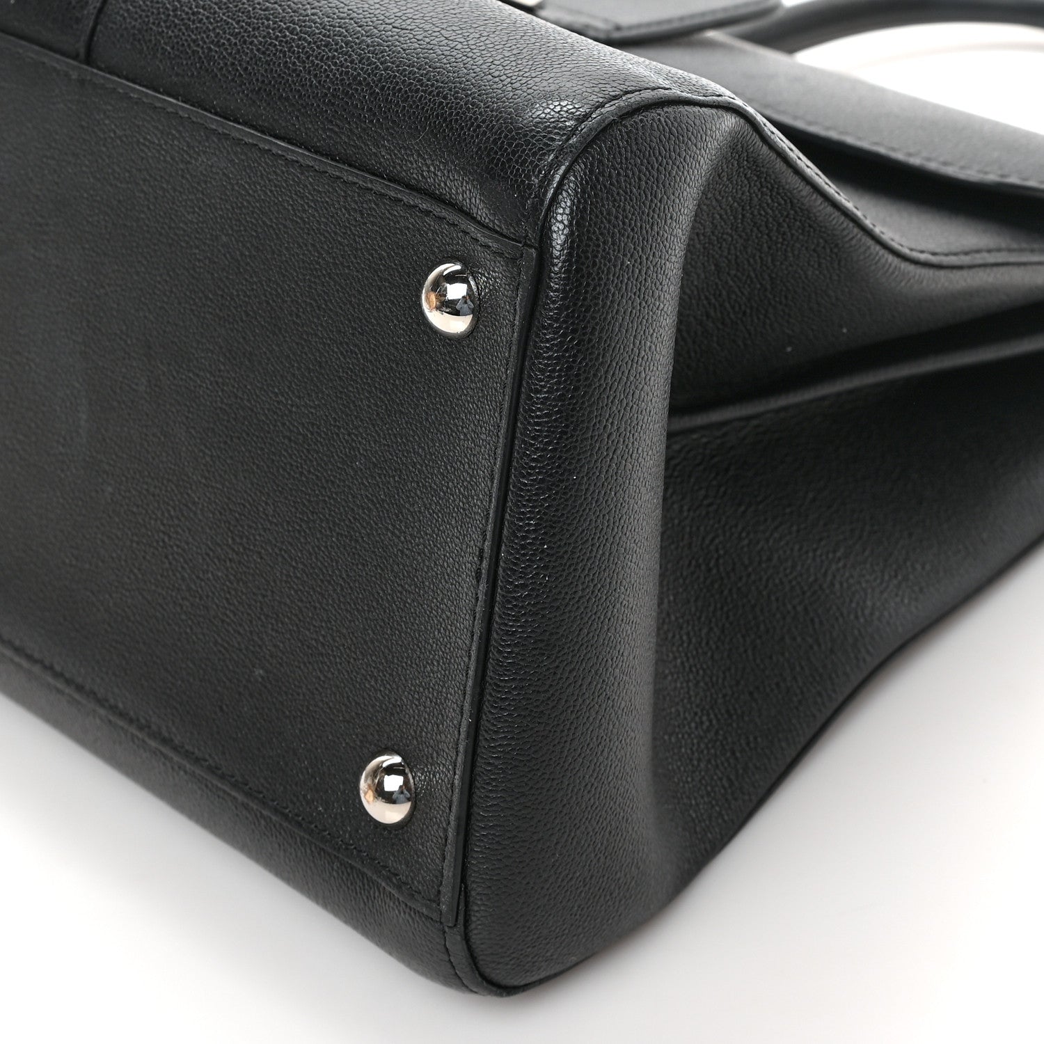 Delvaux Grained Calfskin MM Brillant Satchel Black 9 of 11