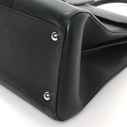 Delvaux Grained Calfskin MM Brillant Satchel Black 9 of 11