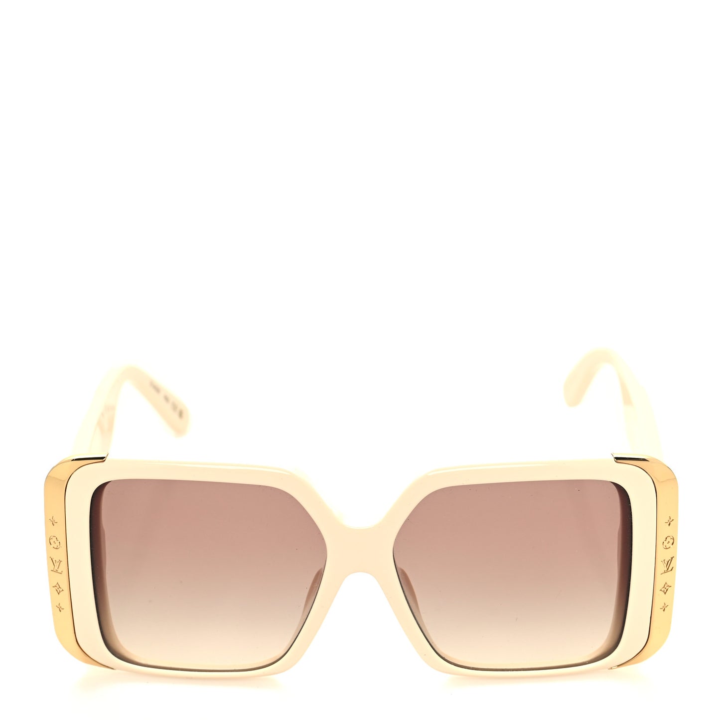 Acetate LV Moon Square Sunglasses Z1652E White
