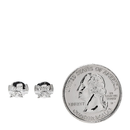 Tiffany Platinum Diamond .19ct Mini Victoria Earrings 2 of 4