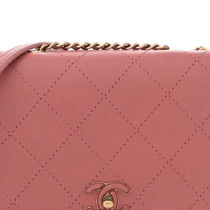 Chanel Calfskin Stitched Small Flap Bag Pink 8 of 11