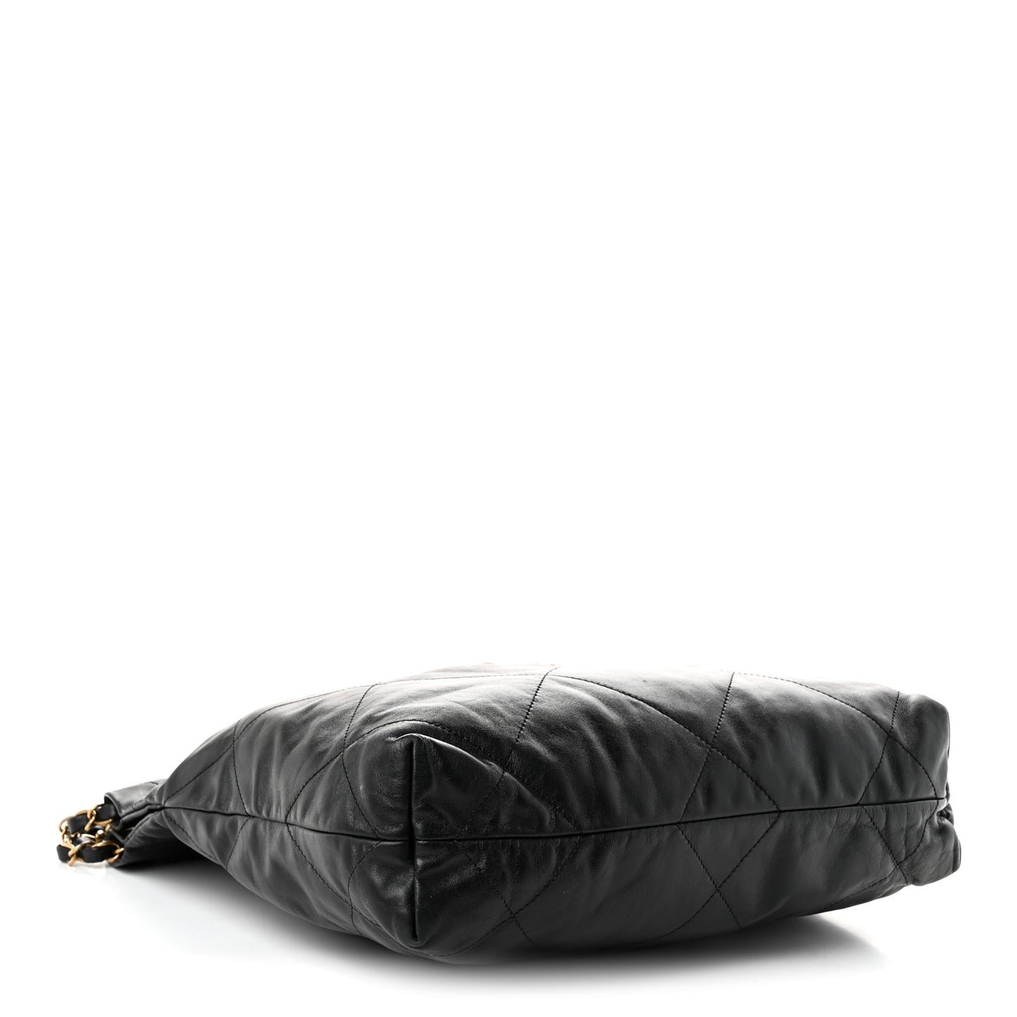 Shiny Calfskin Quilted Small Chanel 22 Black