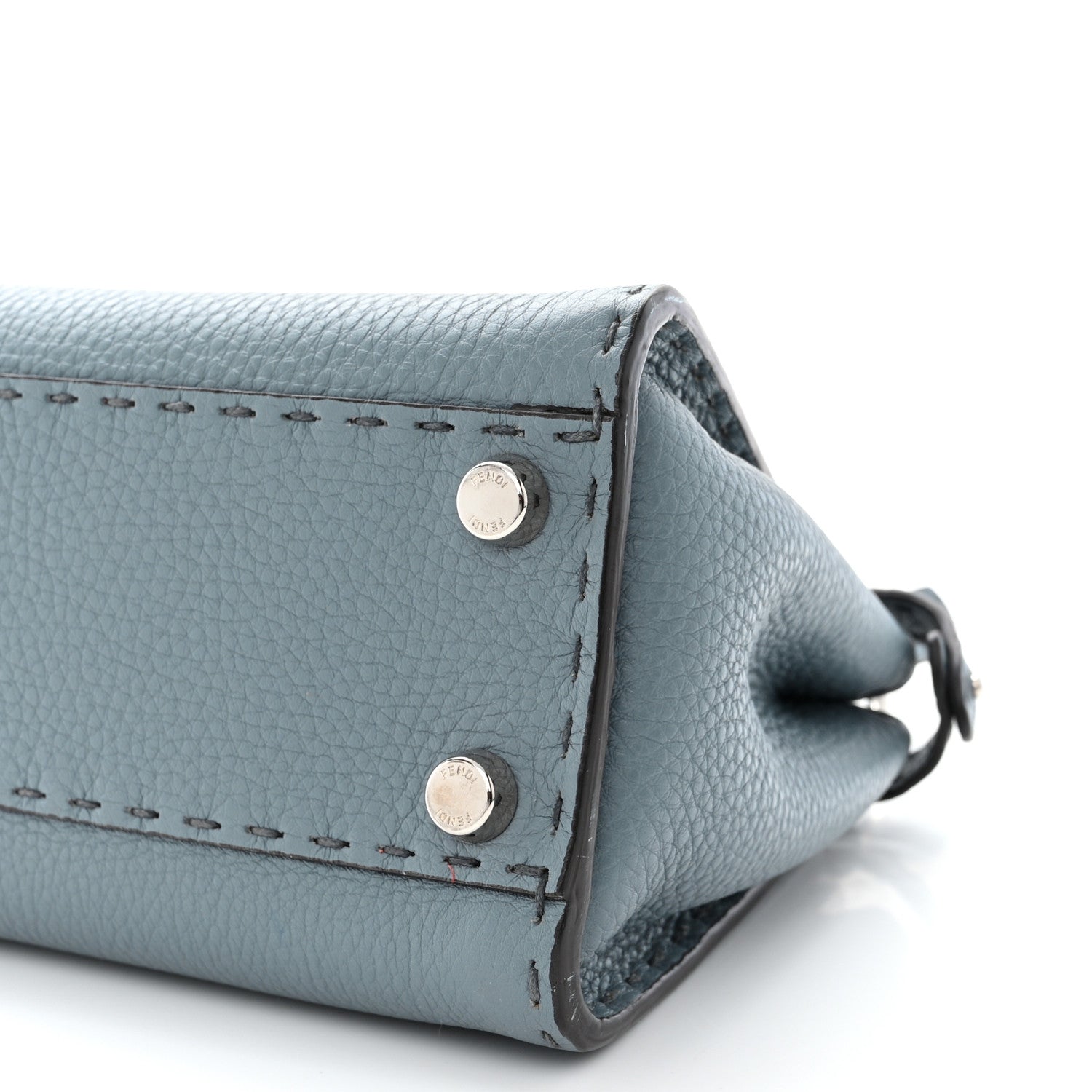 Fendi Cuoio Romano Selleria Bi-Color Mini Peekaboo Iconic Satchel Nube Bordeaux 11 of 11