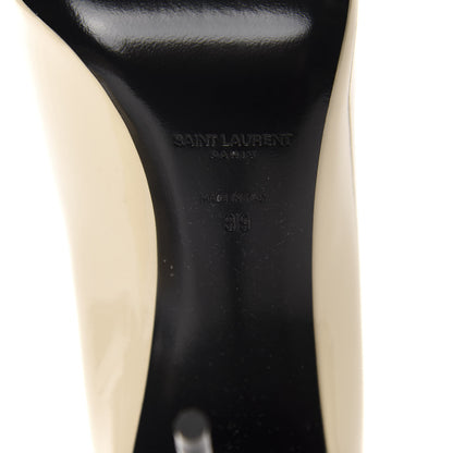 Saint Laurent Patent Calfskin Teddy High Vamp 105 Pumps 39 Porcellana 9 of 9