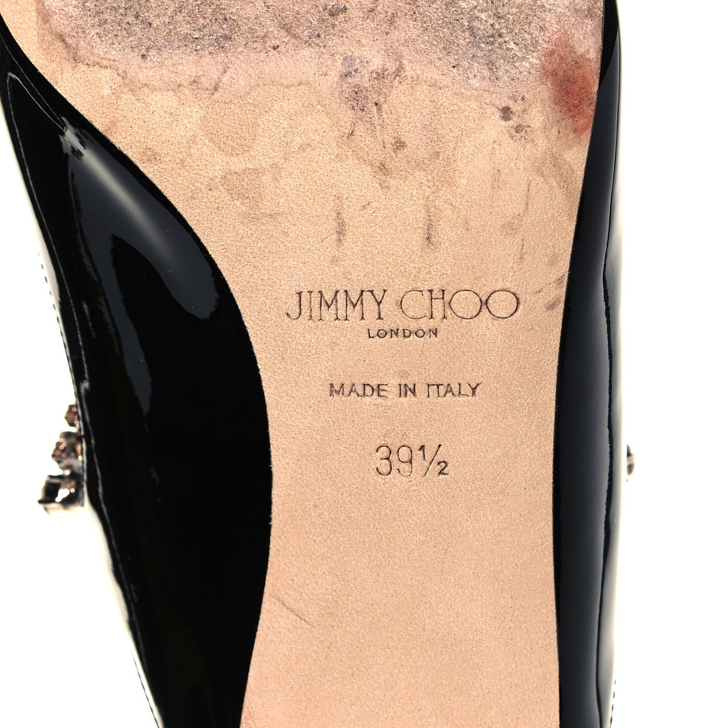 Jimmy Choo Patent Crystal Bing 65 Pumps 39.5 Black 6 of 8