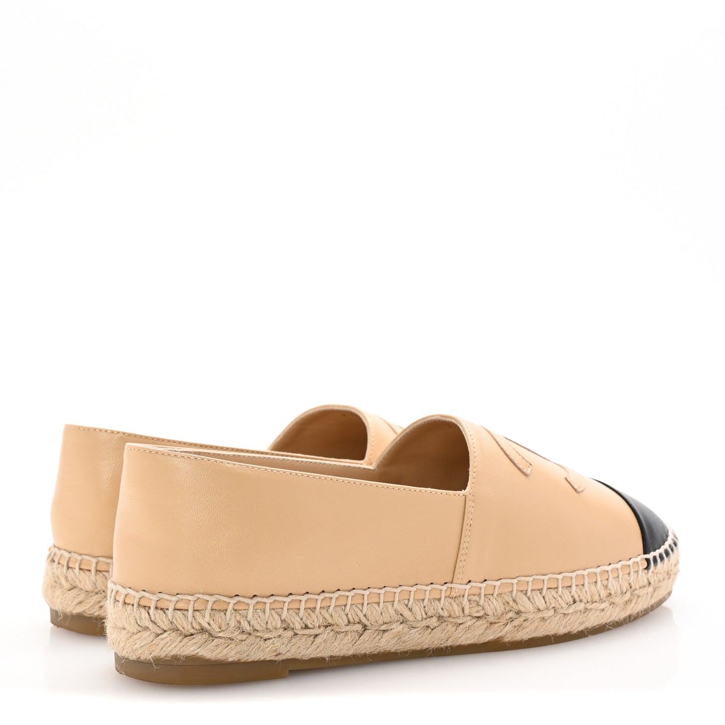Lambskin CC Espadrilles 40 Beige Black