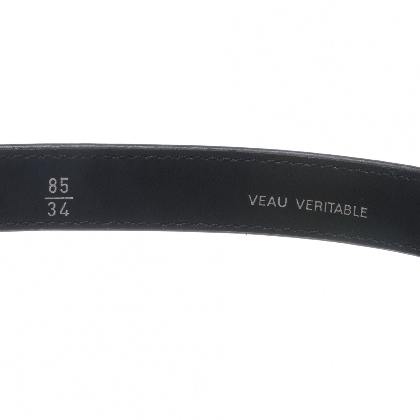 Leather Silver Chain Link Belt Black