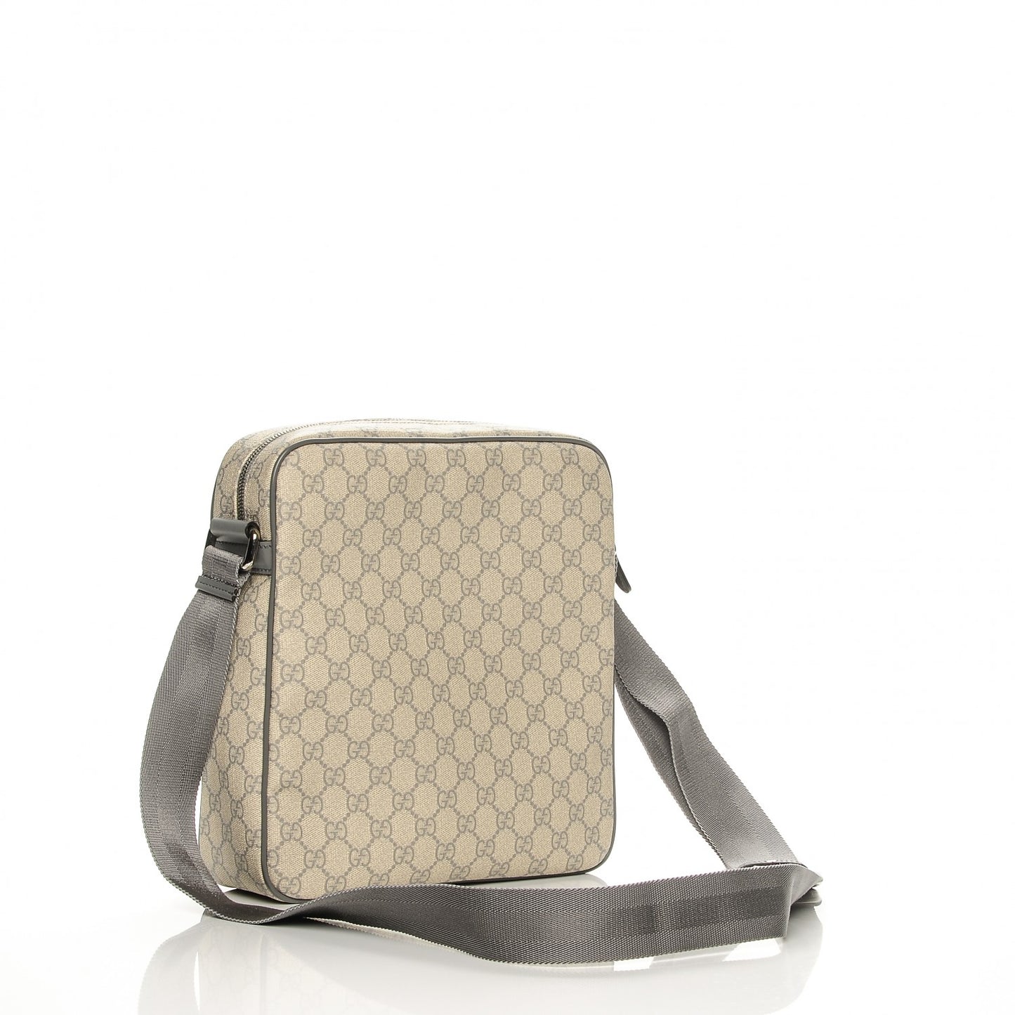 GG Plus Monogram Medium Messenger Bag Ecru Grigio
