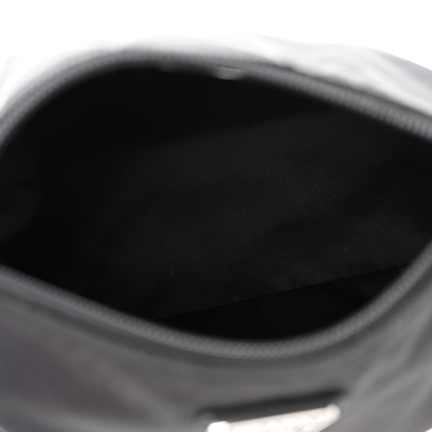 Nylon Tessuto Cosmetic Pouch Black