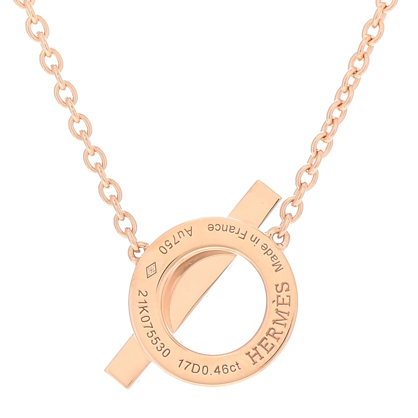 18K Rose Gold Diamond Finesse Pendant Necklace