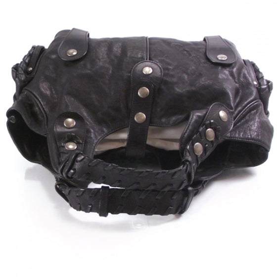 Calfskin Silverado Shoulder Bag Black