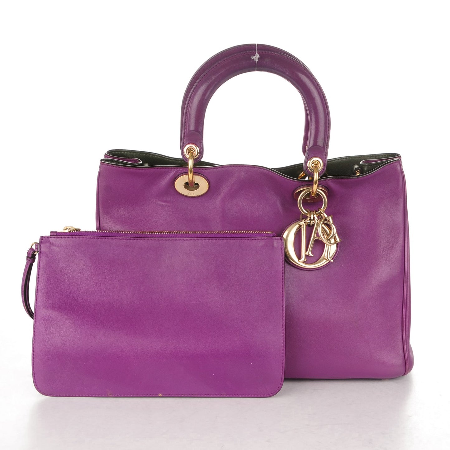 Calfskin Medium Diorissimo Tote Purple