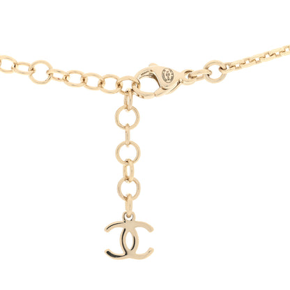 Chanel Crystal CC Bow Necklace Gold 4 of 4
