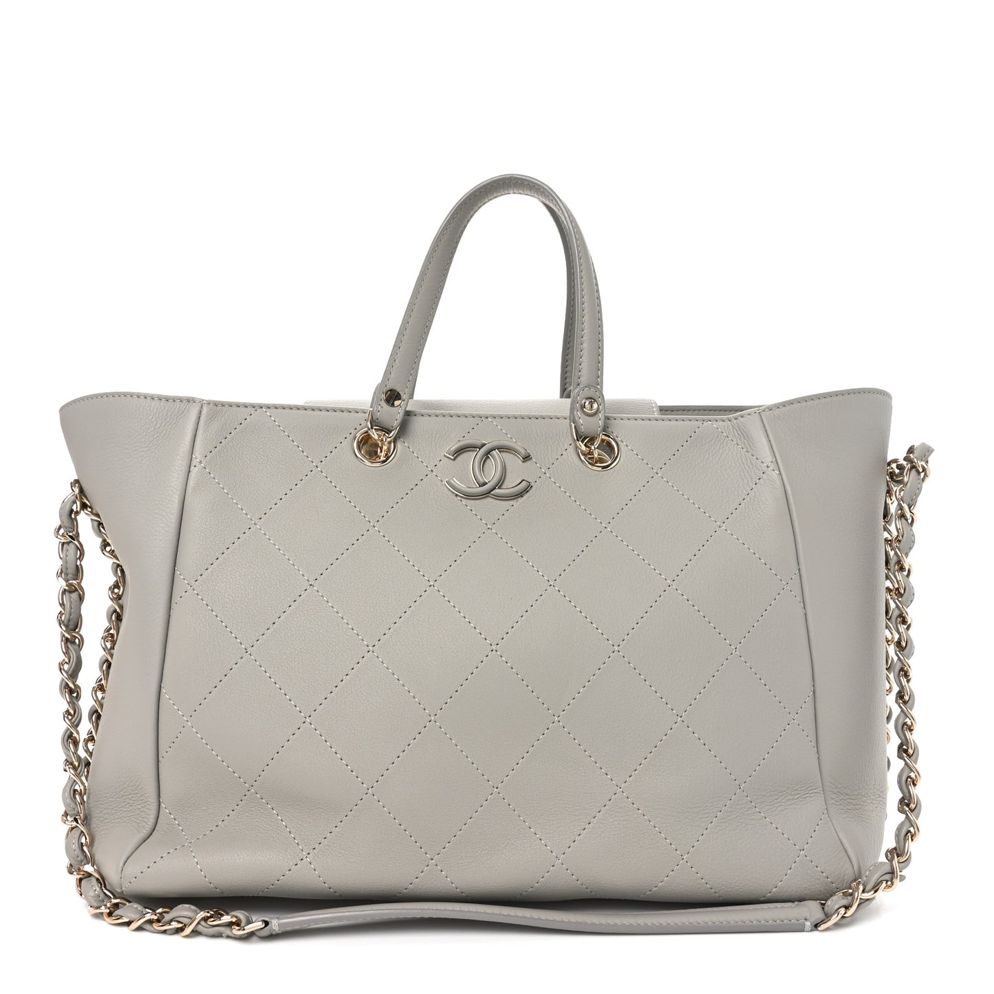 Bullskin Stitched Medium Shopping Bag Grey
