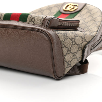 Gucci GG Supreme Monogram Calfskin Web Small Ophidia Day Backpack Beige Ebony New Acero 10 of 12
