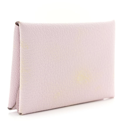 Hermes Chevre Mysore Calvi Duo Card Case Mauve Pale 3 of 10