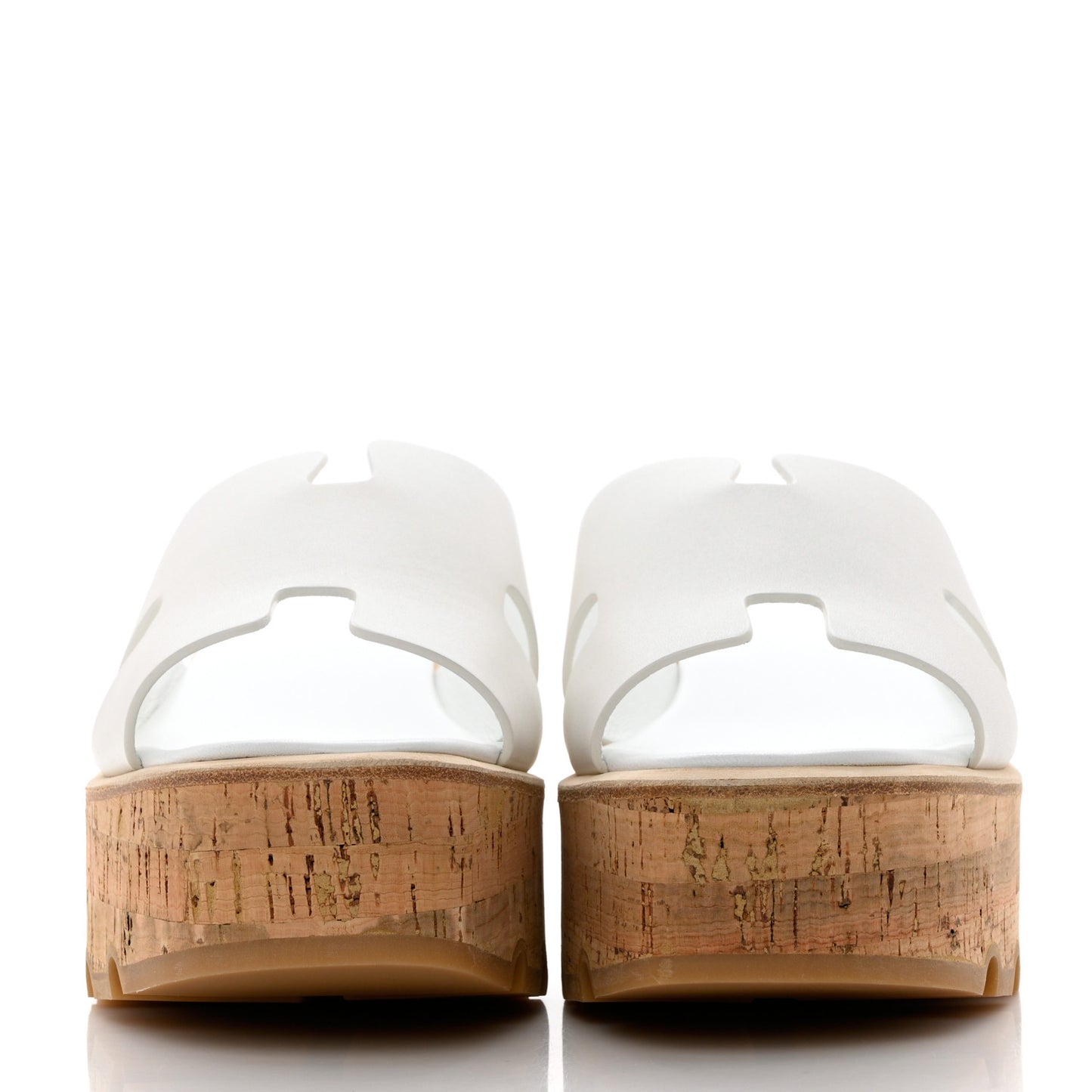 Calfskin Cork Eze 30 Sandals 40 White