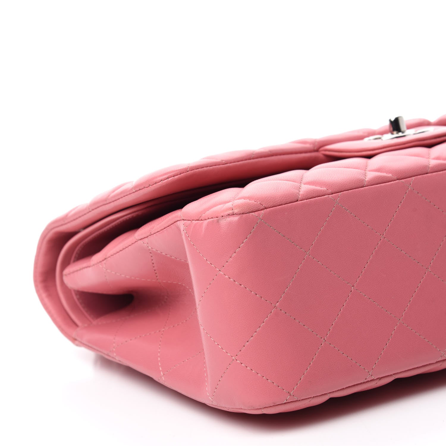 Chanel Lambskin Quilted Jumbo Double Flap Pink 6 of 14