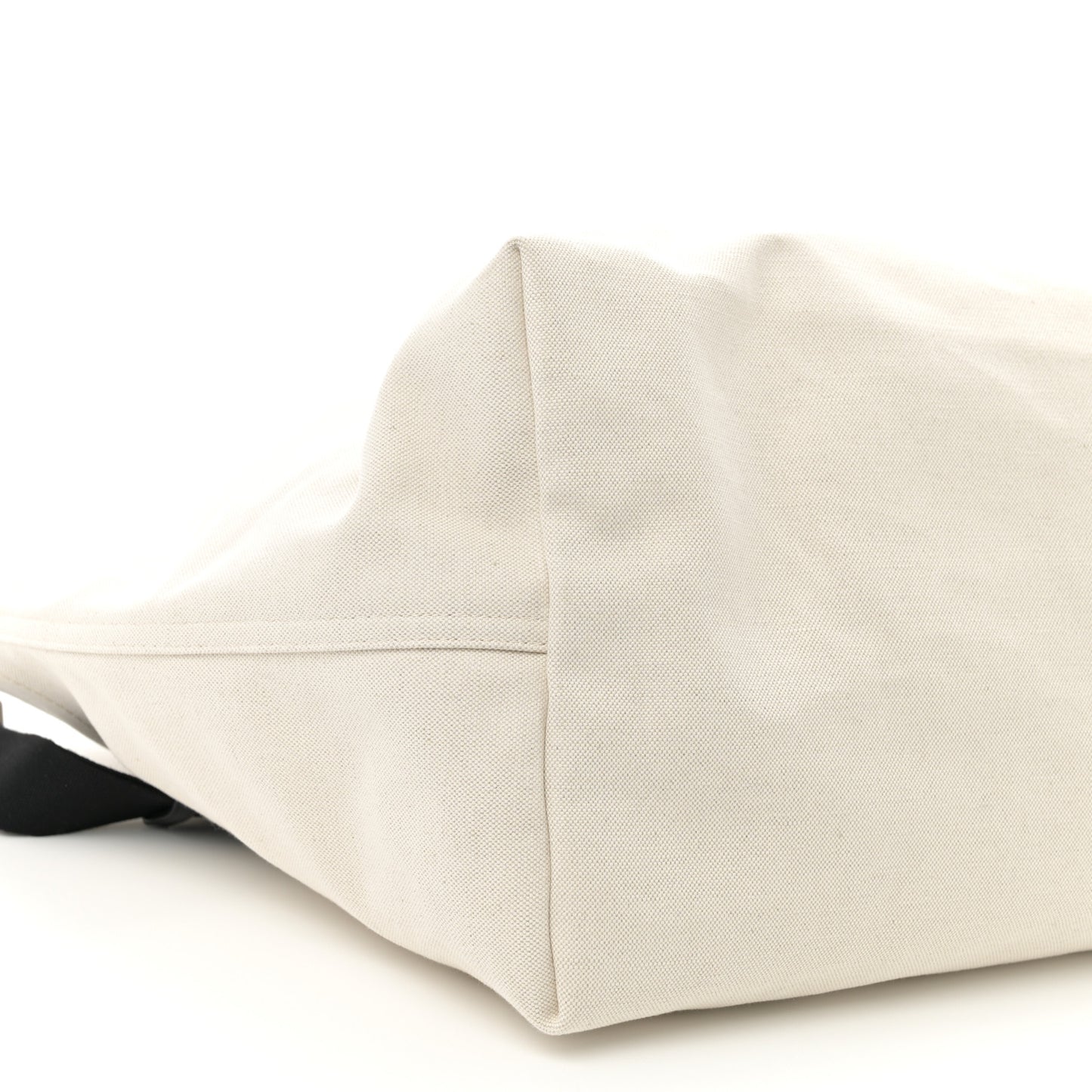 Linen Calfskin Rive Gauche Maxi Tote Grege et Noir