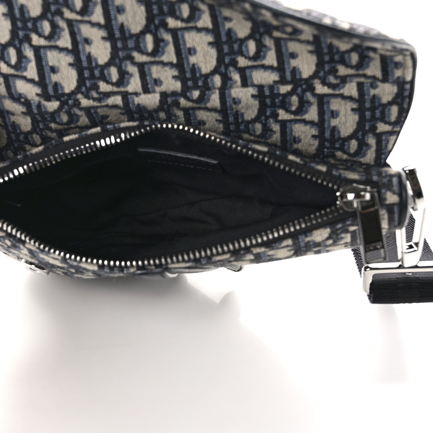 Christian Dior Oblique Mens Mini Saddle Bag Blue 5 of 9