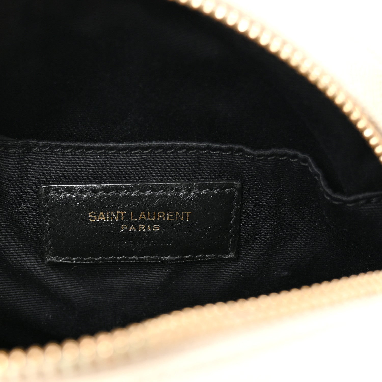 Saint Laurent Grain De Poudre Matelasse Chevron Quilted Round Vinyle Camera Bag Crema Soft 6 of 12