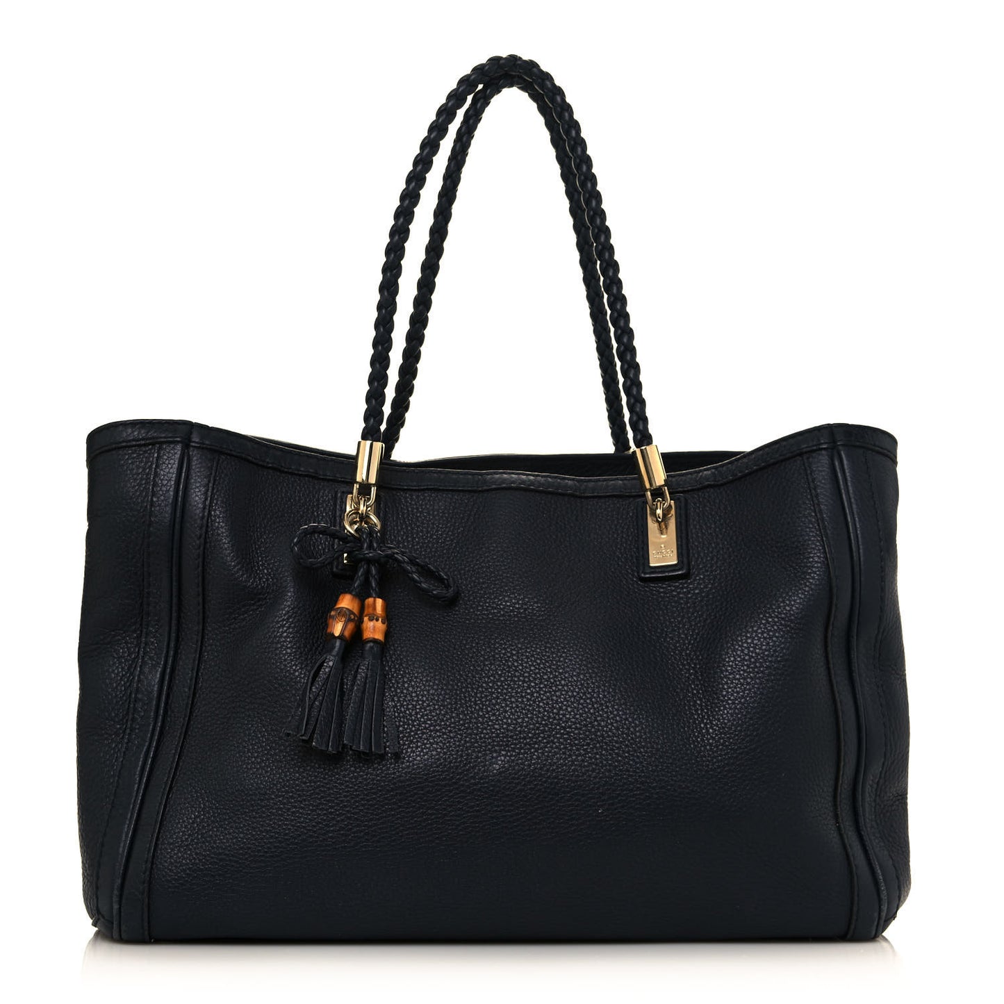Pebbled Calfskin Medium Bella Tote Navy