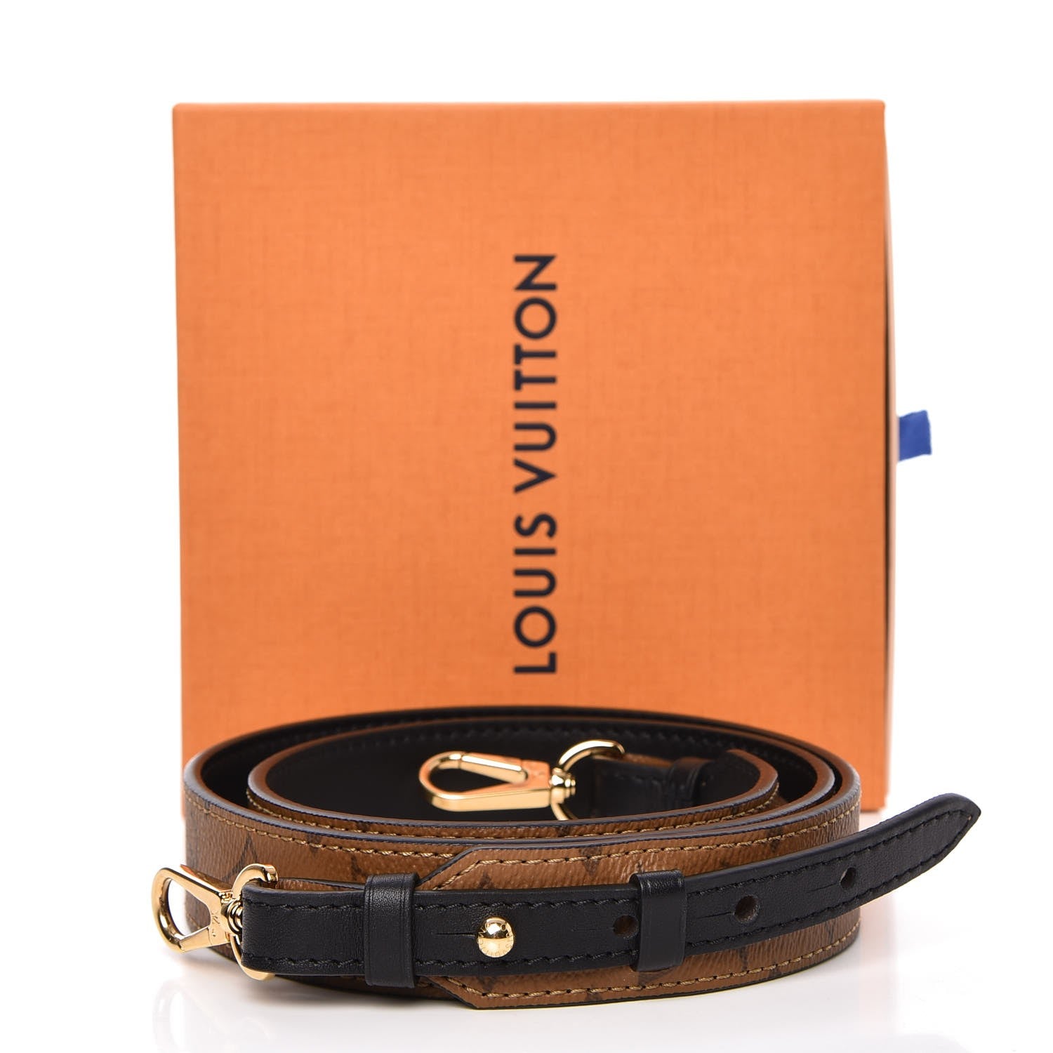 Louis Vuitton Reverse Monogram Bandouliere Shoulder Strap XL Black 6 of 6