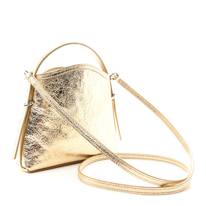 Givenchy Metallic Tumbled Calfskin Nano Voyou Bag Golden Sand 3 of 12