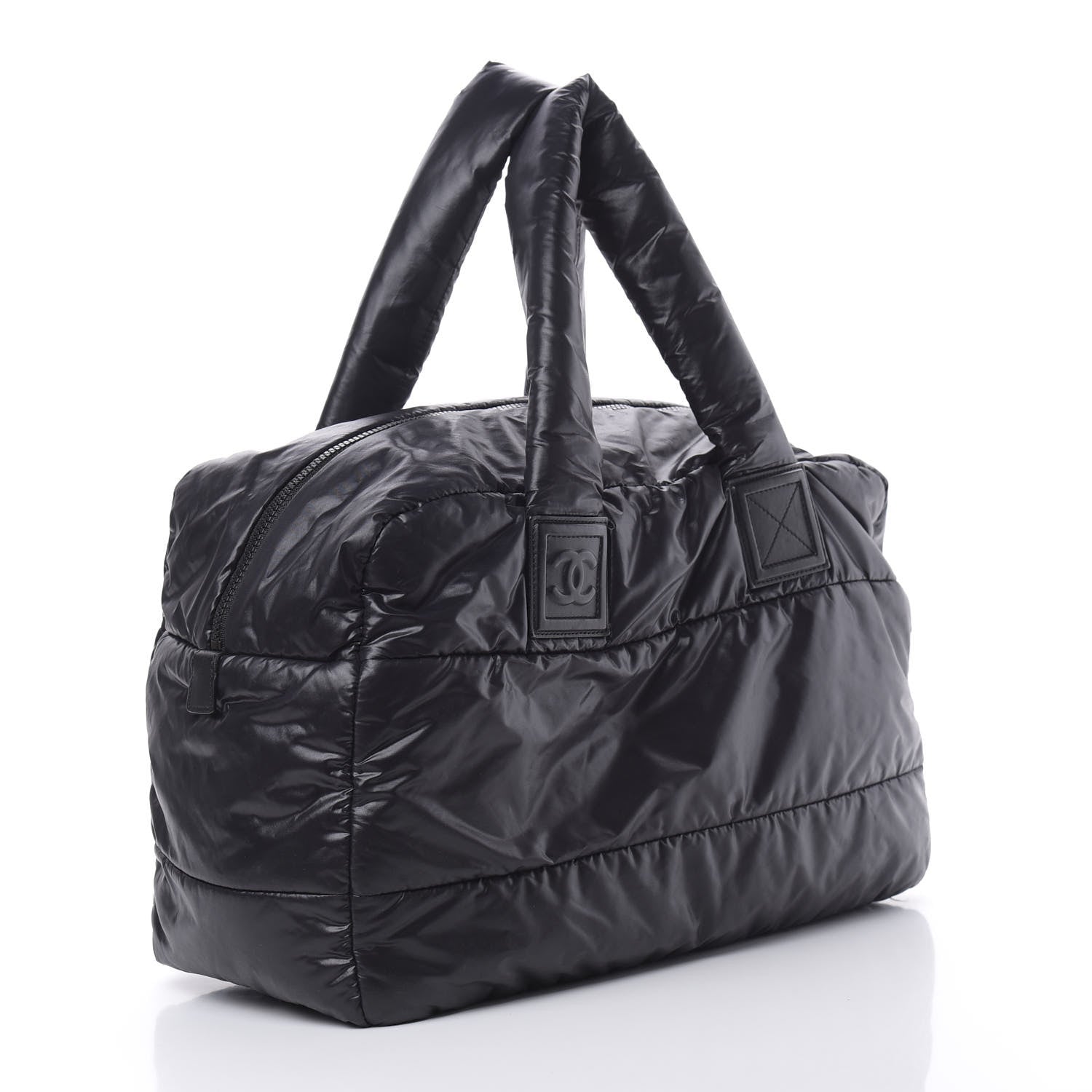 Chanel Nylon Quilted Large Coco Cocoon Tote Black 3 of 11