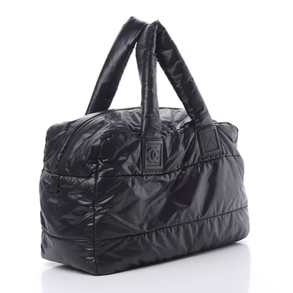 Chanel Nylon Quilted Large Coco Cocoon Tote Black 3 of 11