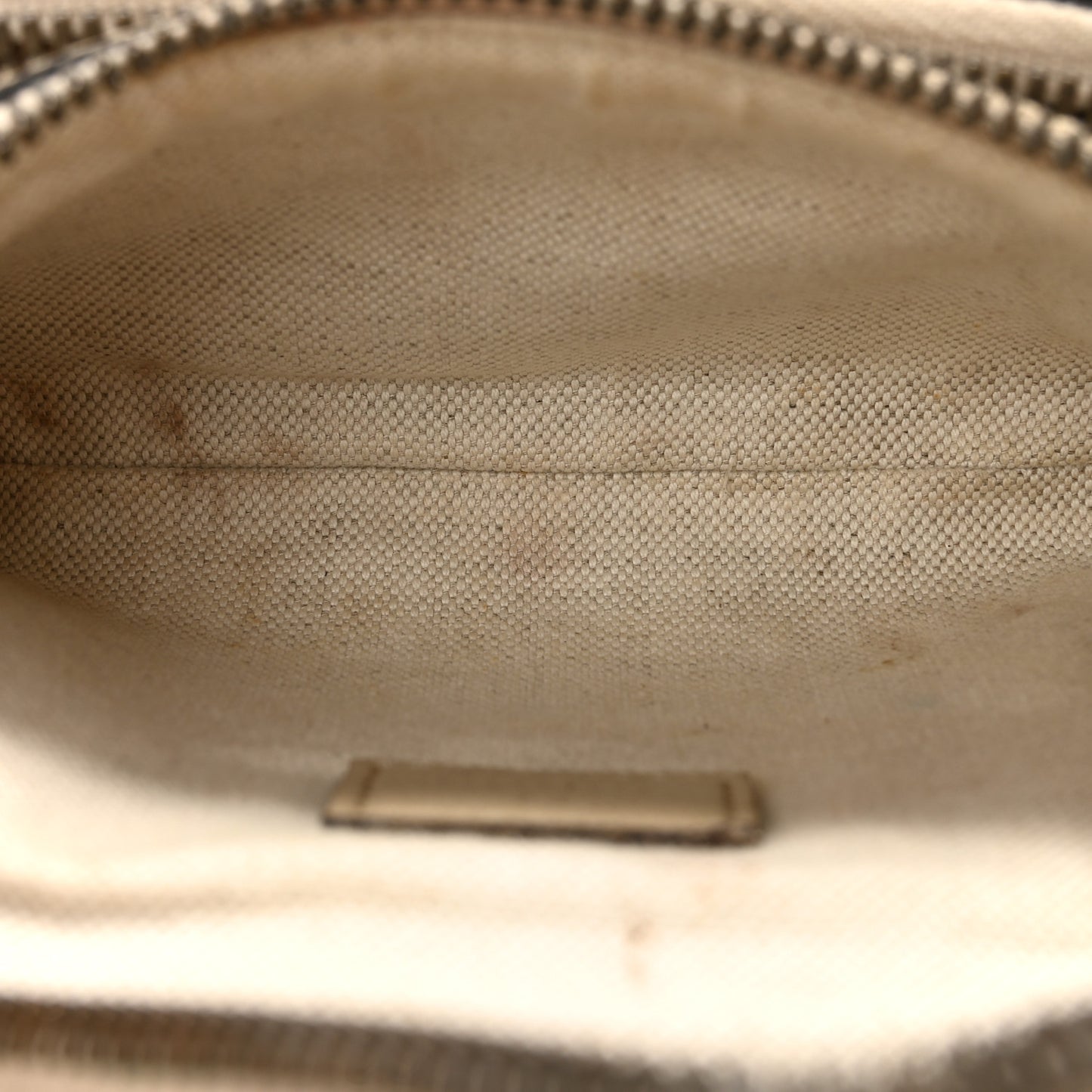 GG Supreme Monogram Textured Calfskin Web Retro Interlocking G Belt Bag Beige Mystic White Oatmeal