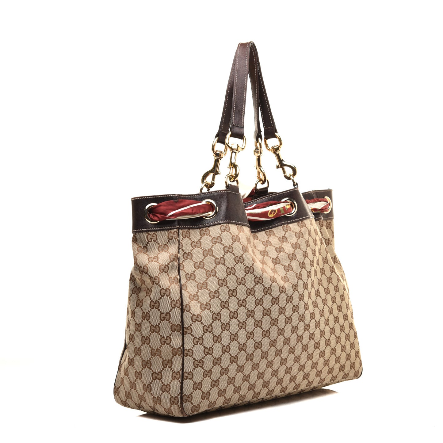 Monogram Large Positano Tote Brown