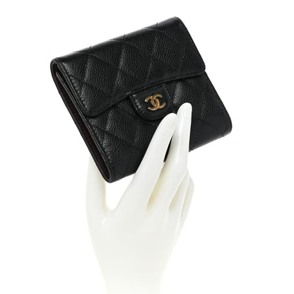 Chanel Caviar Quilted Compact Flap Wallet Black 2 of 14