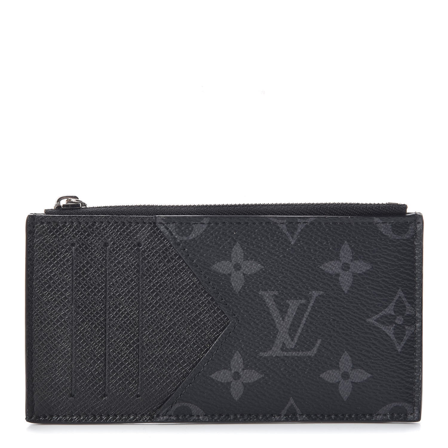 Louis Vuitton Monogram Eclipse Taiga Coin Card Holder 1 of 7