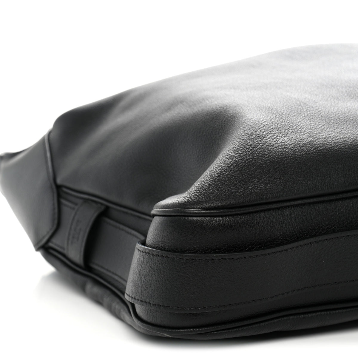 Supple Calfskin Large Romy Shoulder Bag Black