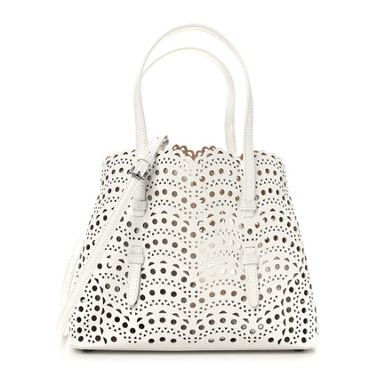 Alaia Calfskin Vienne Wave Mina 25 Bag  White 1 of 10