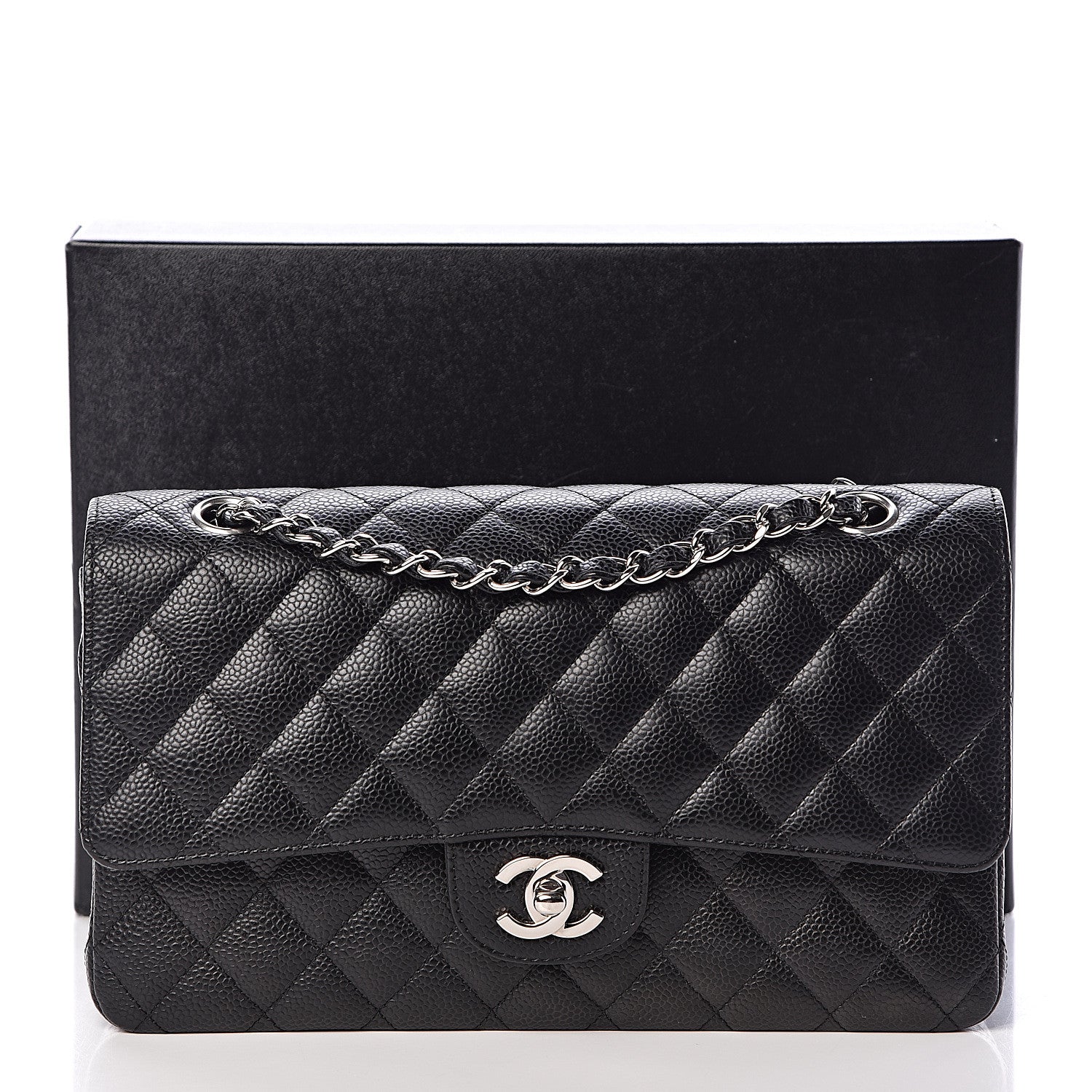 Chanel Caviar Quilted Medium Double Flap Black 11 of 11