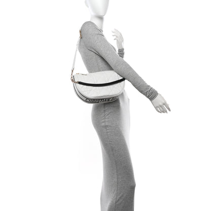 Christian Dior Lambskin Cannage Medium Dior Vibe Hobo Bag White 2 of 11